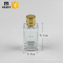 En gros 100 ml hommes designer parfum bouteille en verre vide avec capuchon d&#39;or